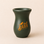 Cuia para Chimarrão Baita Verde Fosca com Logo Laranja