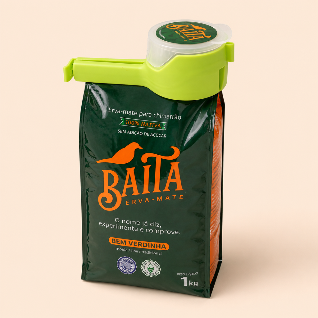 Veda Pacote para Erva-Mate Baita com Tampa Dosadora