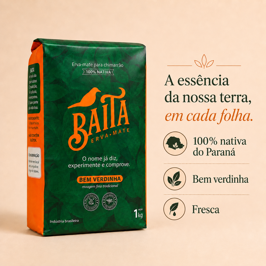 Erva-mate Baita Moagem Fina Tradicional 1kg