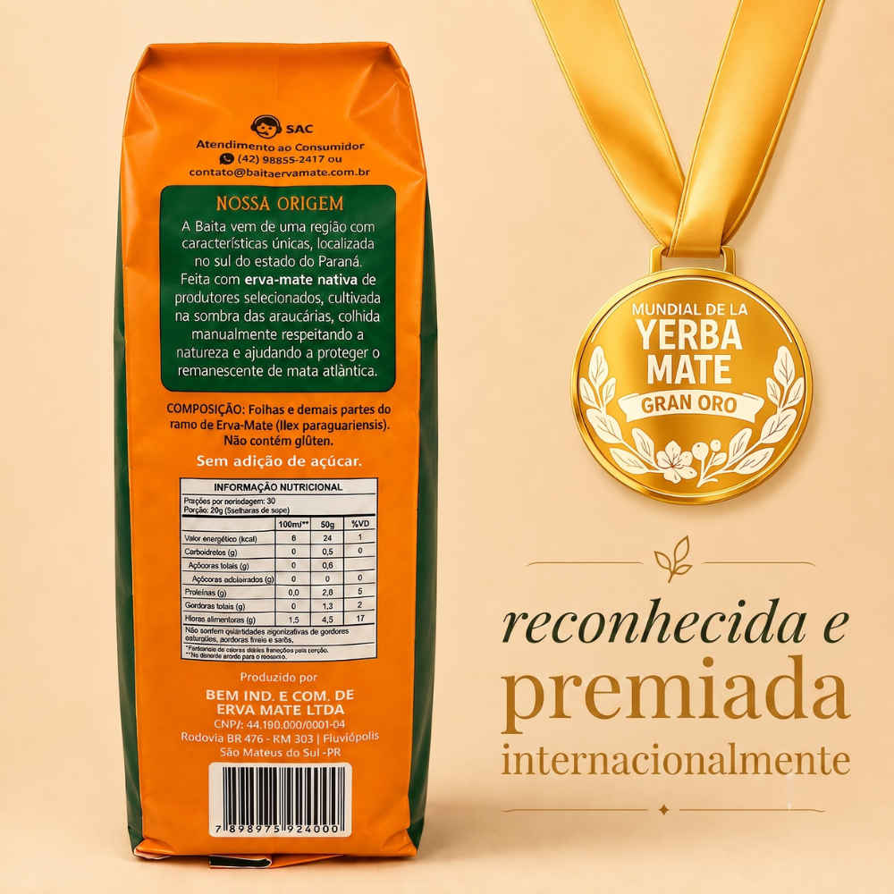 Erva-mate Baita Moagem Fina Tradicional 1kg